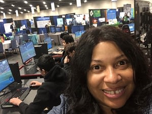 April Welch supporting her esports students